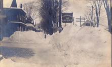 Image of 1888 blizzard in Warrensburg, NY